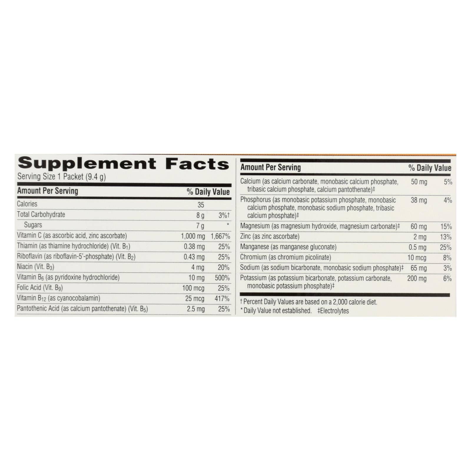 Ware Spark - Wholesale Oral Supplement/Vitamin - Emergen-c - Emergen-c Tangerine - Case Of 3-30 Count2