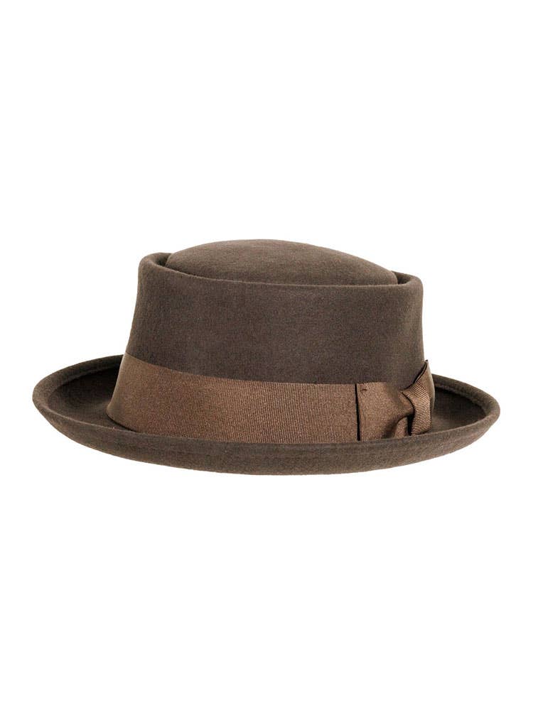 American Hat Makers - Vendita all'ingrosso Fedora - Unisex - Cappello Pork Pie in Feltro di Lana Schiacciabile - Stile Chi-Town11