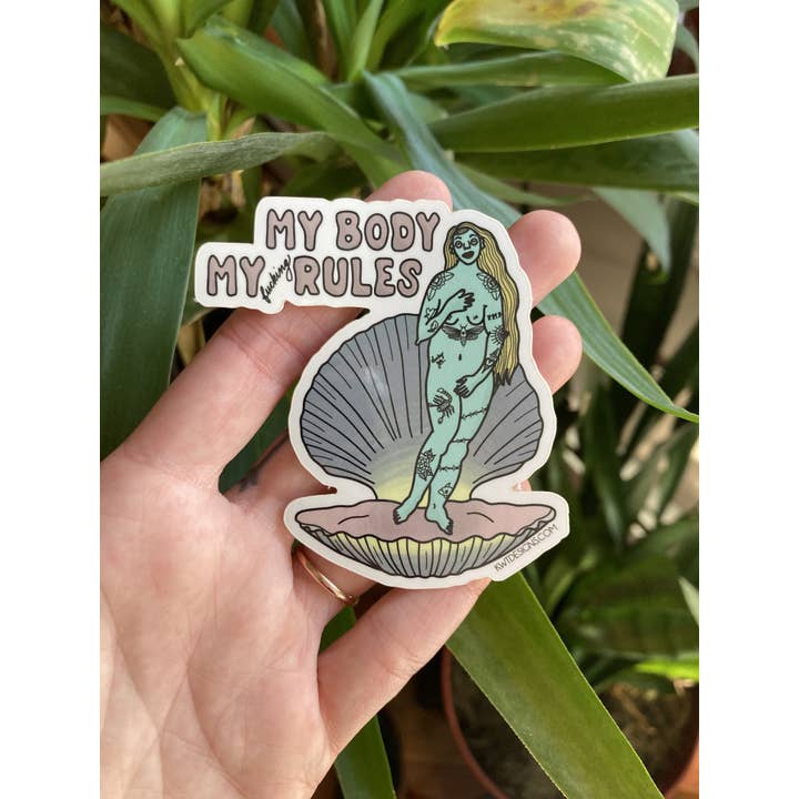 KWT Designs - Wholesale Sticker - My Body My Rules Sticker
