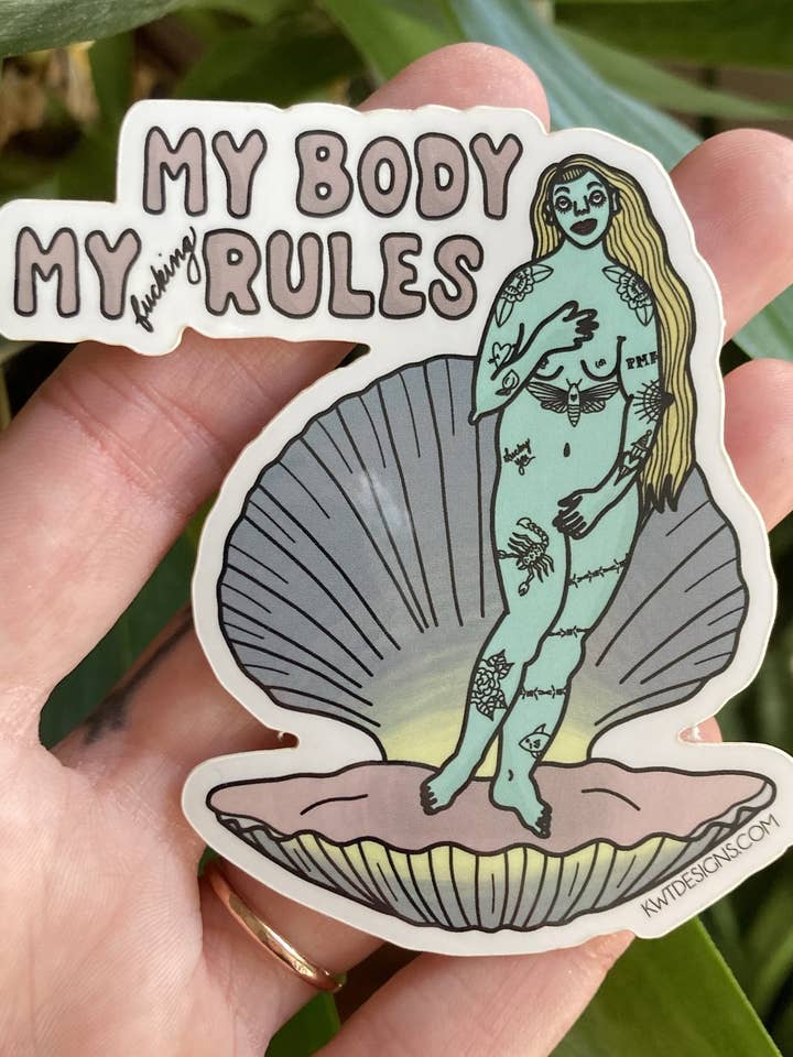 Pegatina My Body My Rules para venta al por mayor de KWT Designs