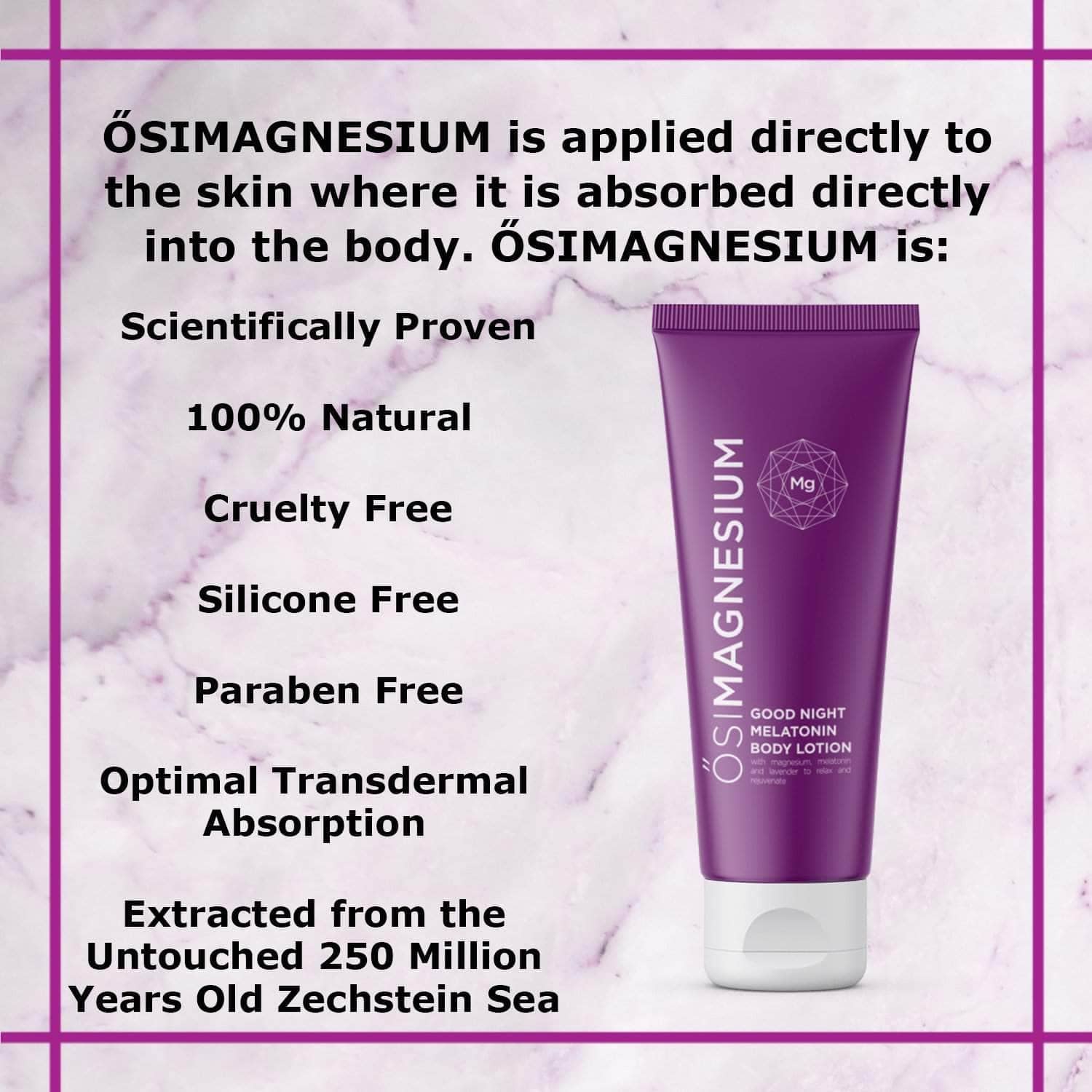Healthy Energy Amazing Life - Vente Crème/lotion pour le corps - LOTION À LA LAVANDE ÖSIMAGNÉSIUM Good Night + mélatonine 3,38 oz8