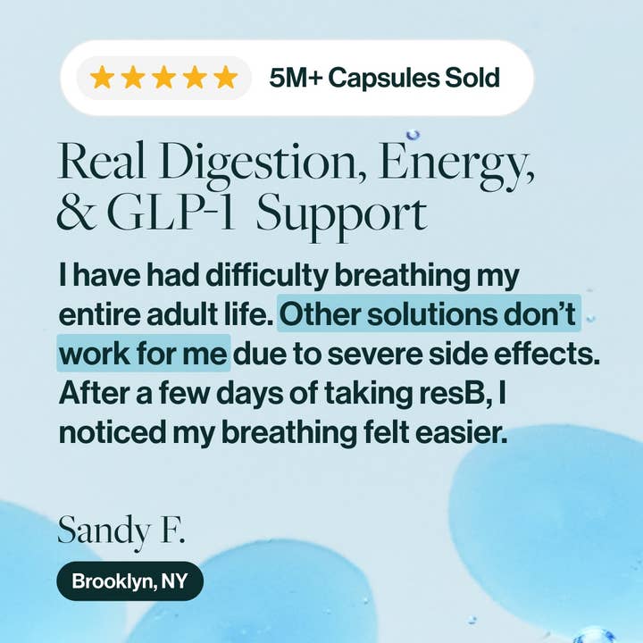 resbiotic - Venta al por mayor Suplementos/vitaminas para beber - Probiótico ResB® para el apoyo pulmonar3