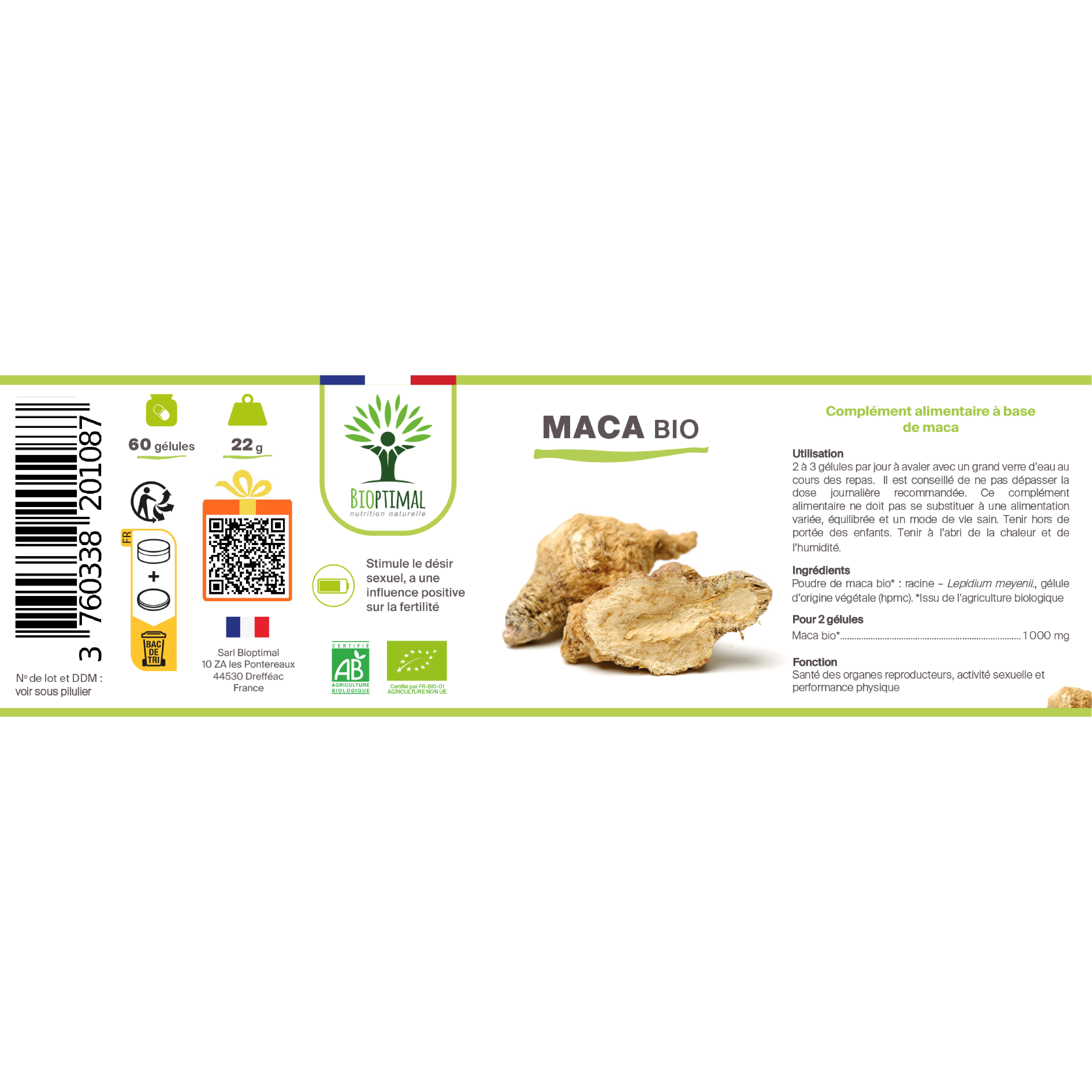 Bioptimal - Wholesale Oral Supplement/Vitamin - Maca Bio - Food supplement - in capsules11