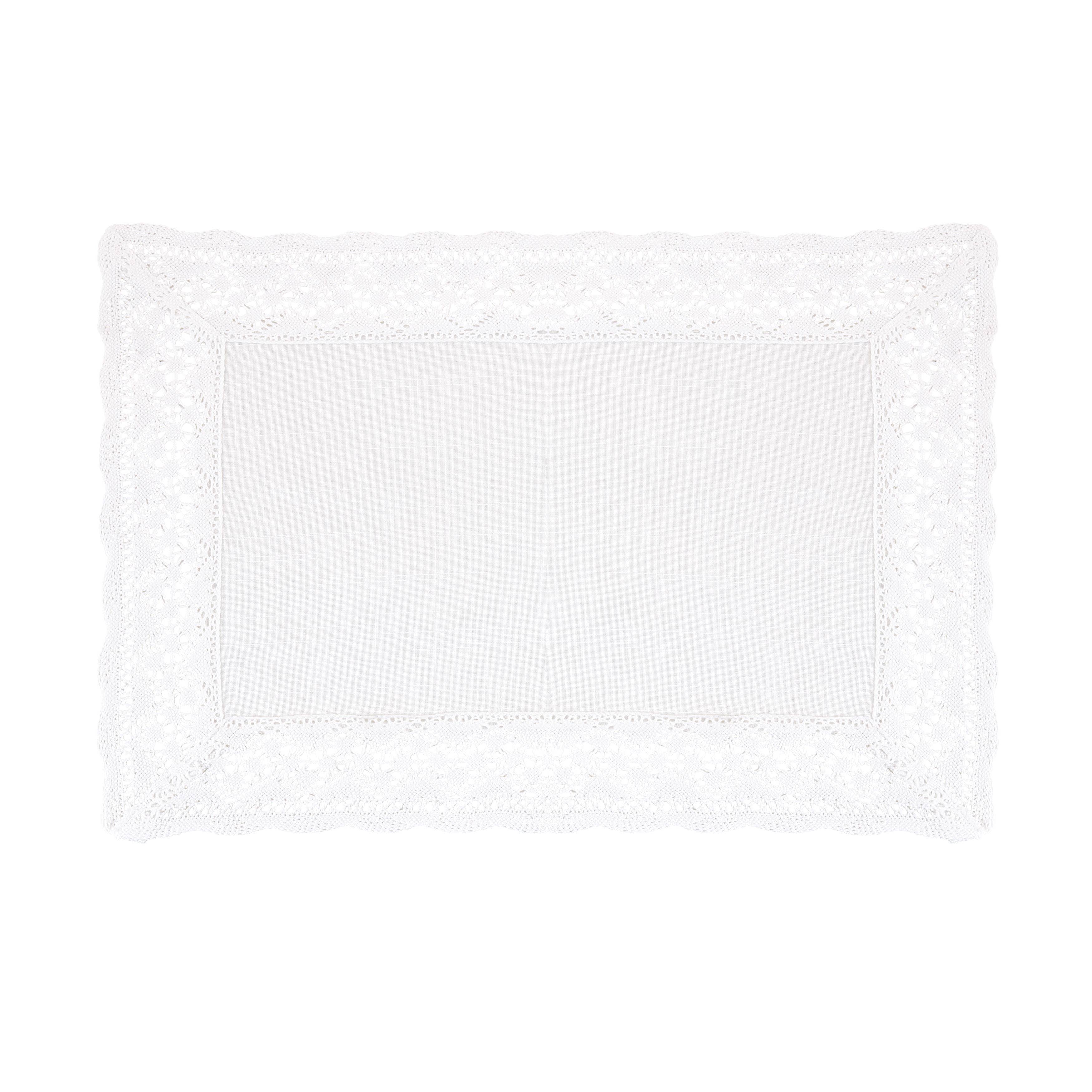 White Lace Border Placemat for wholesale on Faire0