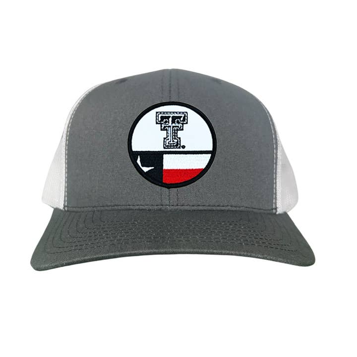 Texas Tech Logo Circle Flag / Hats / 257 / TXTECH045 / MM for wholesale by Last Stand Hats, LLC