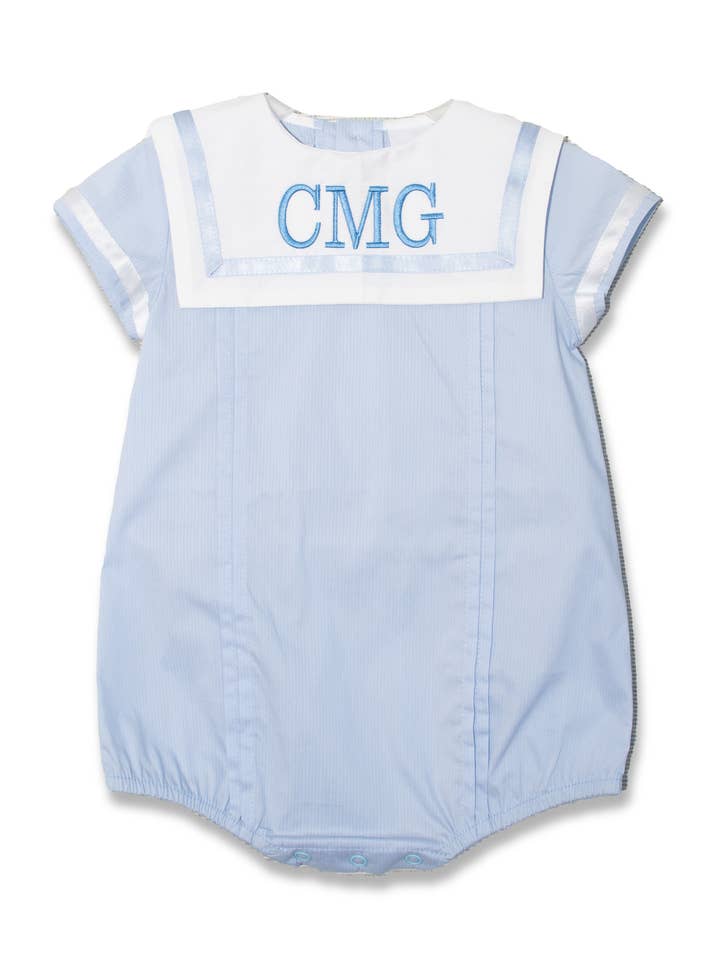 Blau/Weißer Blase für den Großhandel von Julius Berger & Carriage Boutique