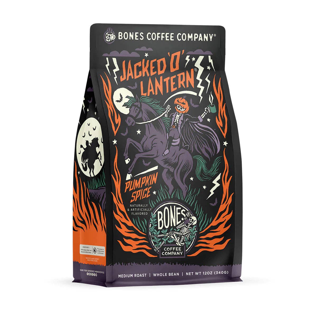 Bones Coffee Company - Wholesale Coffee Beans - Jacked O Lantern Coffee | 12oz | Whole Bean & Ground4