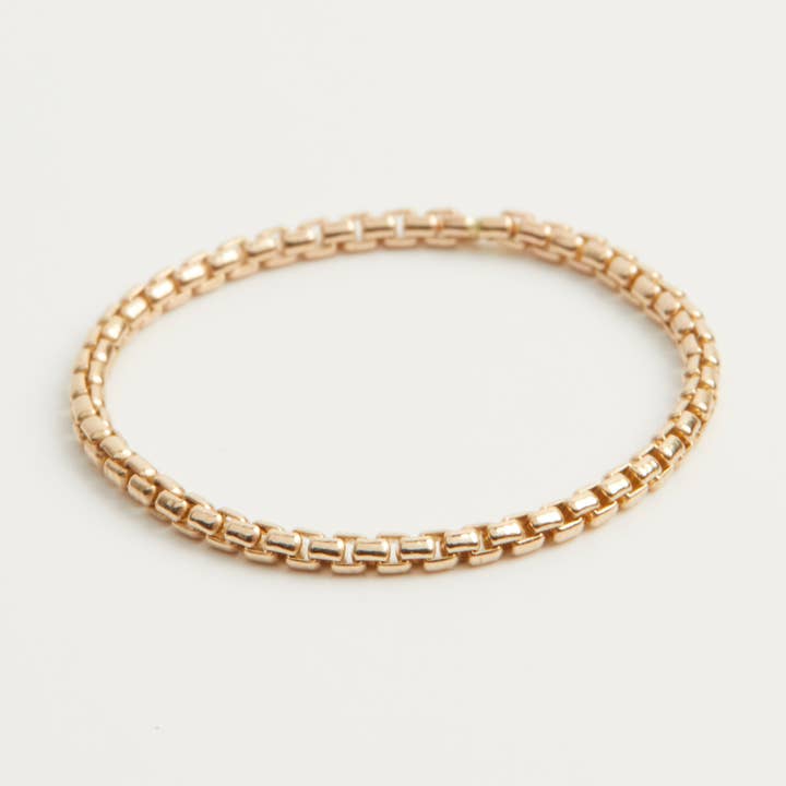 Bree Dainty Snake Gold Chain Ring for wholesale by Quill Fine Jewelry & Lifestyle