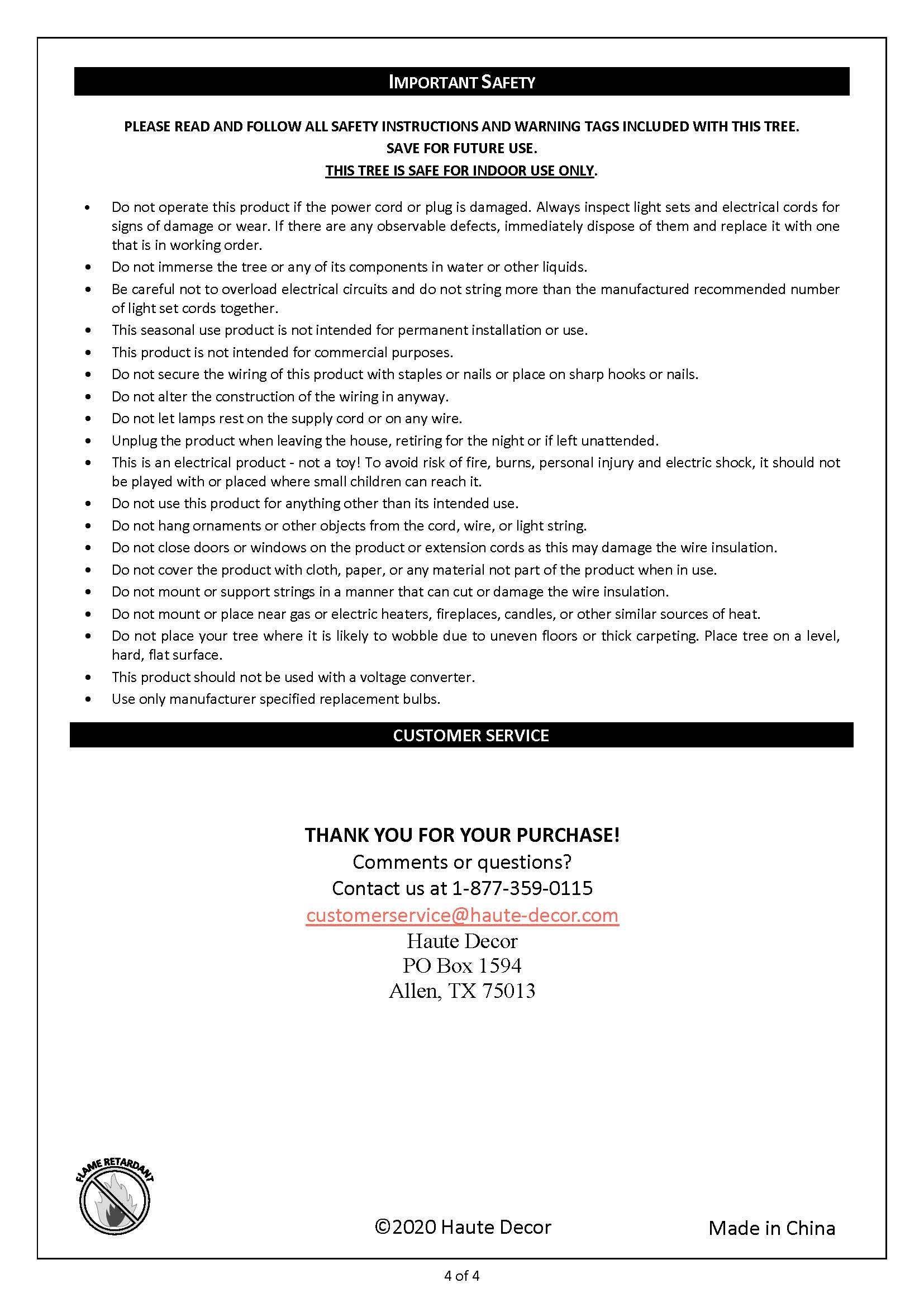 Haute Decor - Wholesale Artificial Christmas Tree - 4 Foot Prelit Blue Cotton Candy Flocked Fir Christmas Tree7