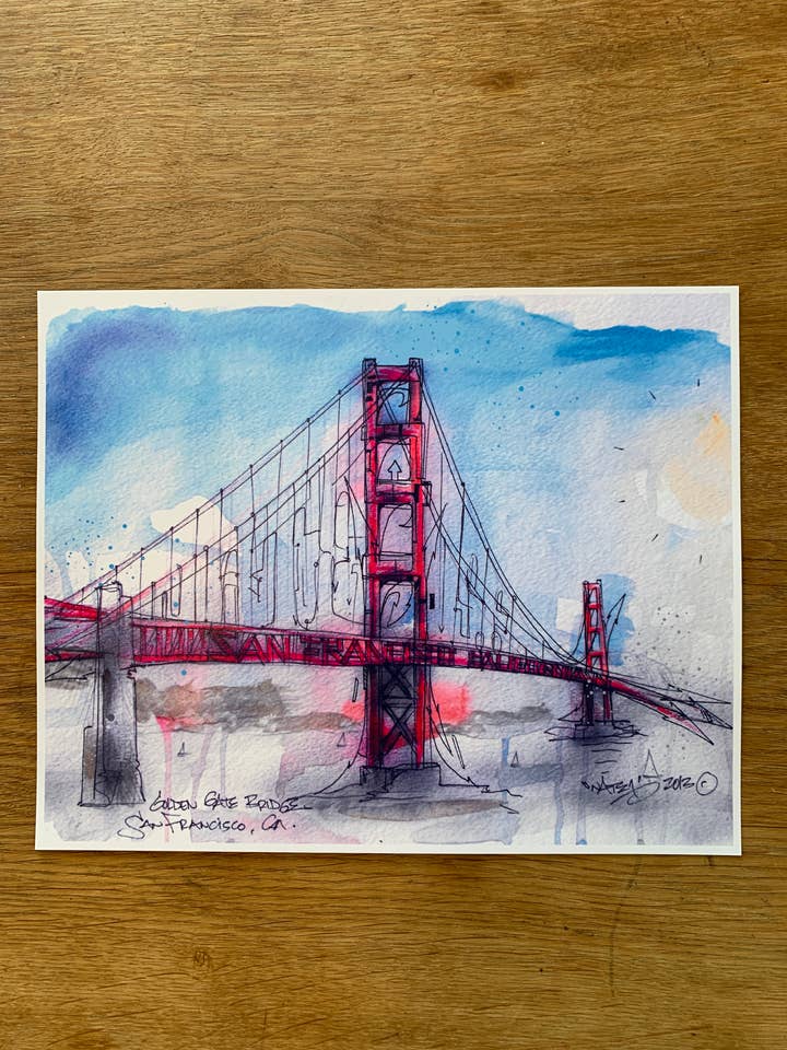 Lámina de graffiti sobre el puente Golden Gate para venta al por mayor de New Skool