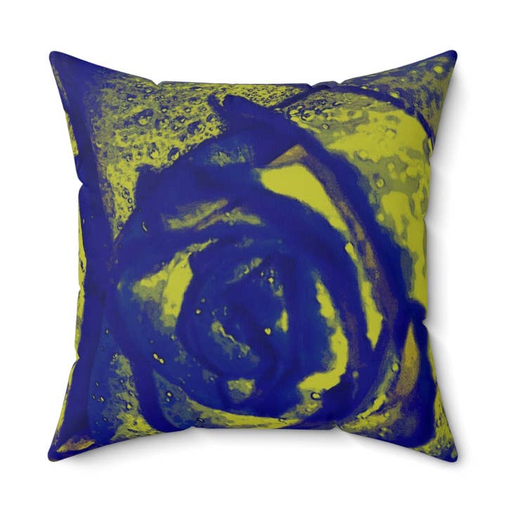 Neon Rose - Faux Suede Throw Pillow for wholesale by softcore interiors