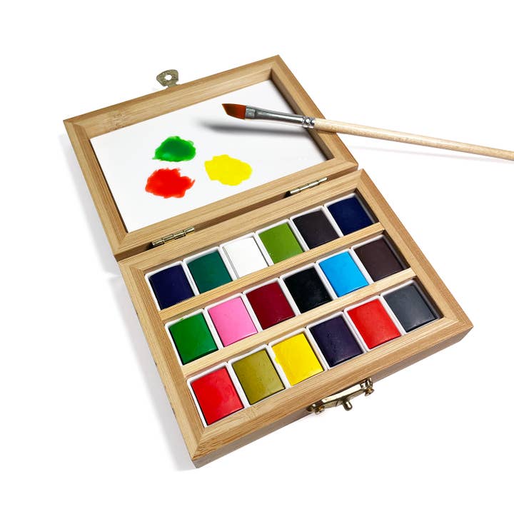 elseware unplug / eco-kids - Wholesale Watercolor Paint - Watercolors - Bamboo Box