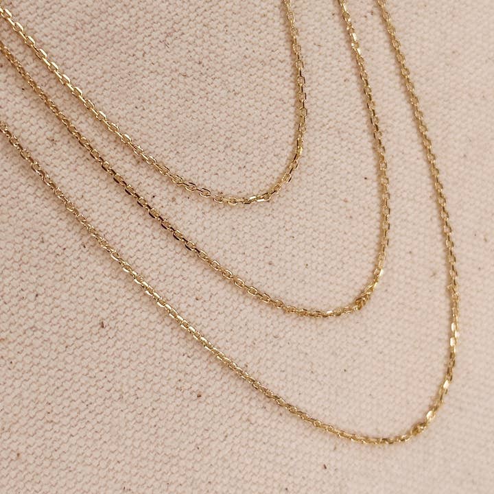 GoldFi - Wholesale Link & Chain Necklace - 0.9mm Link Chain