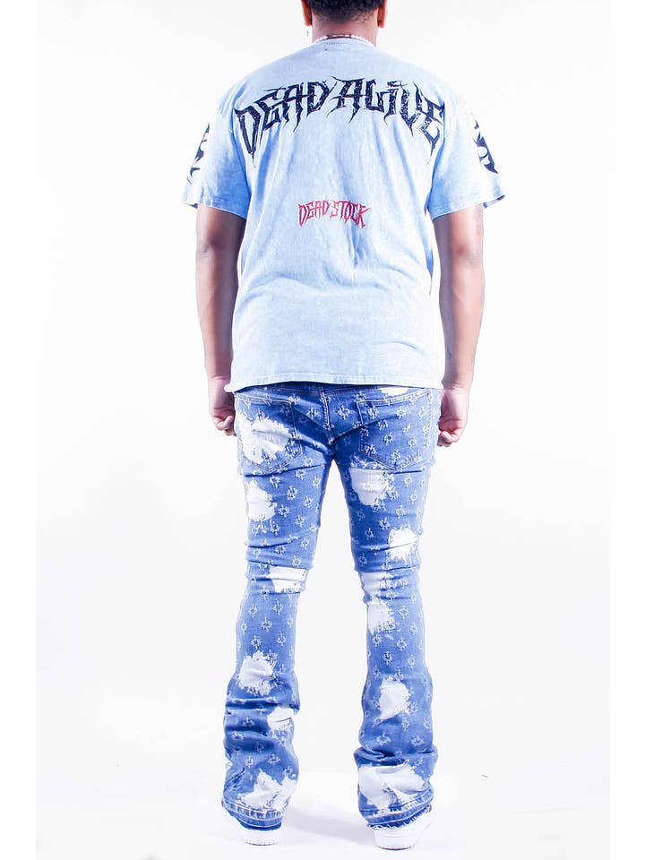 Cooper 9 – Engroshandel Jeans - Herre – Cooper 9 504 typer stretchjeans i skyblå med 5 lommer4