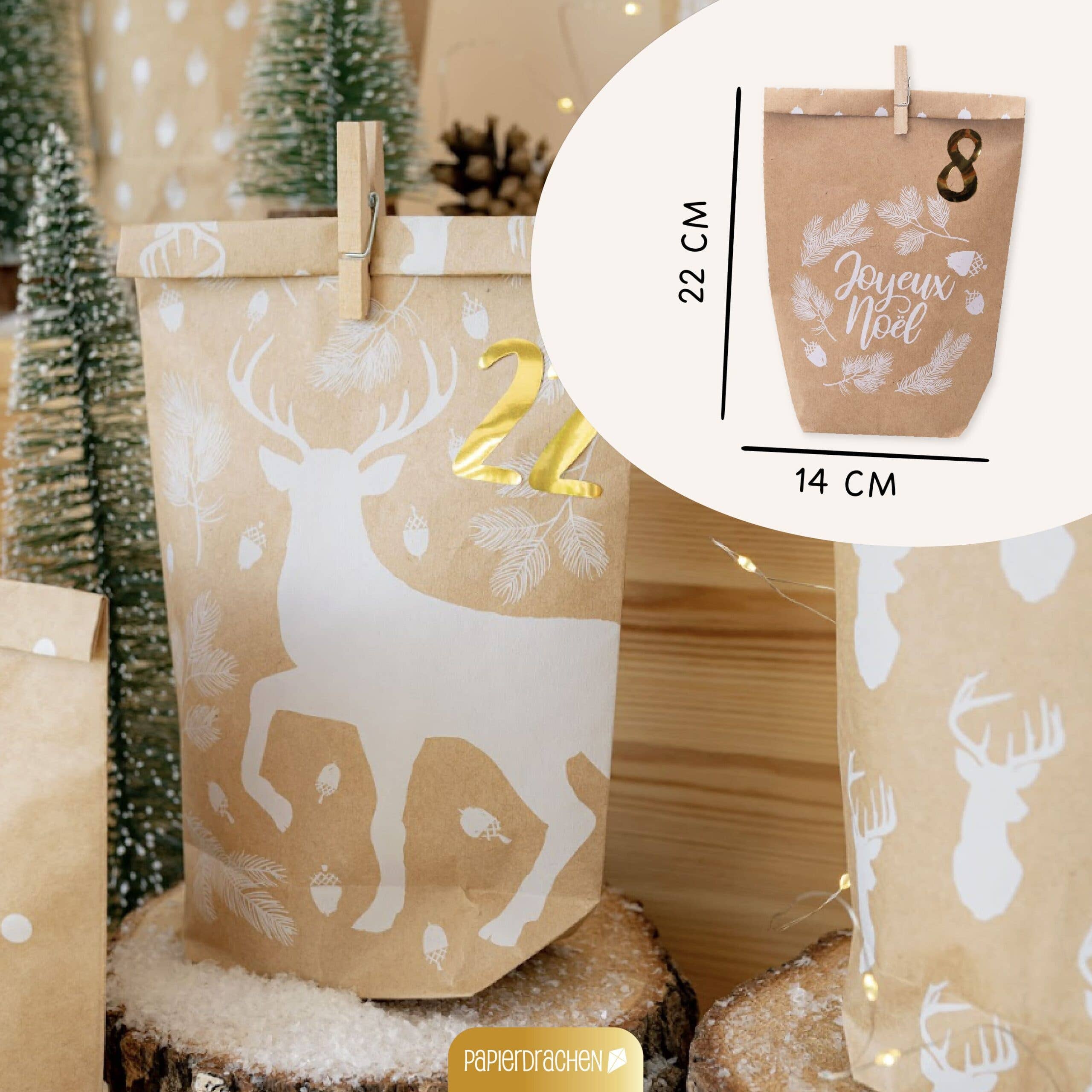 Papierdrachen - Wholesale Advent Calendar - Paper Kite Advent Calendar Cozy Winter White French2