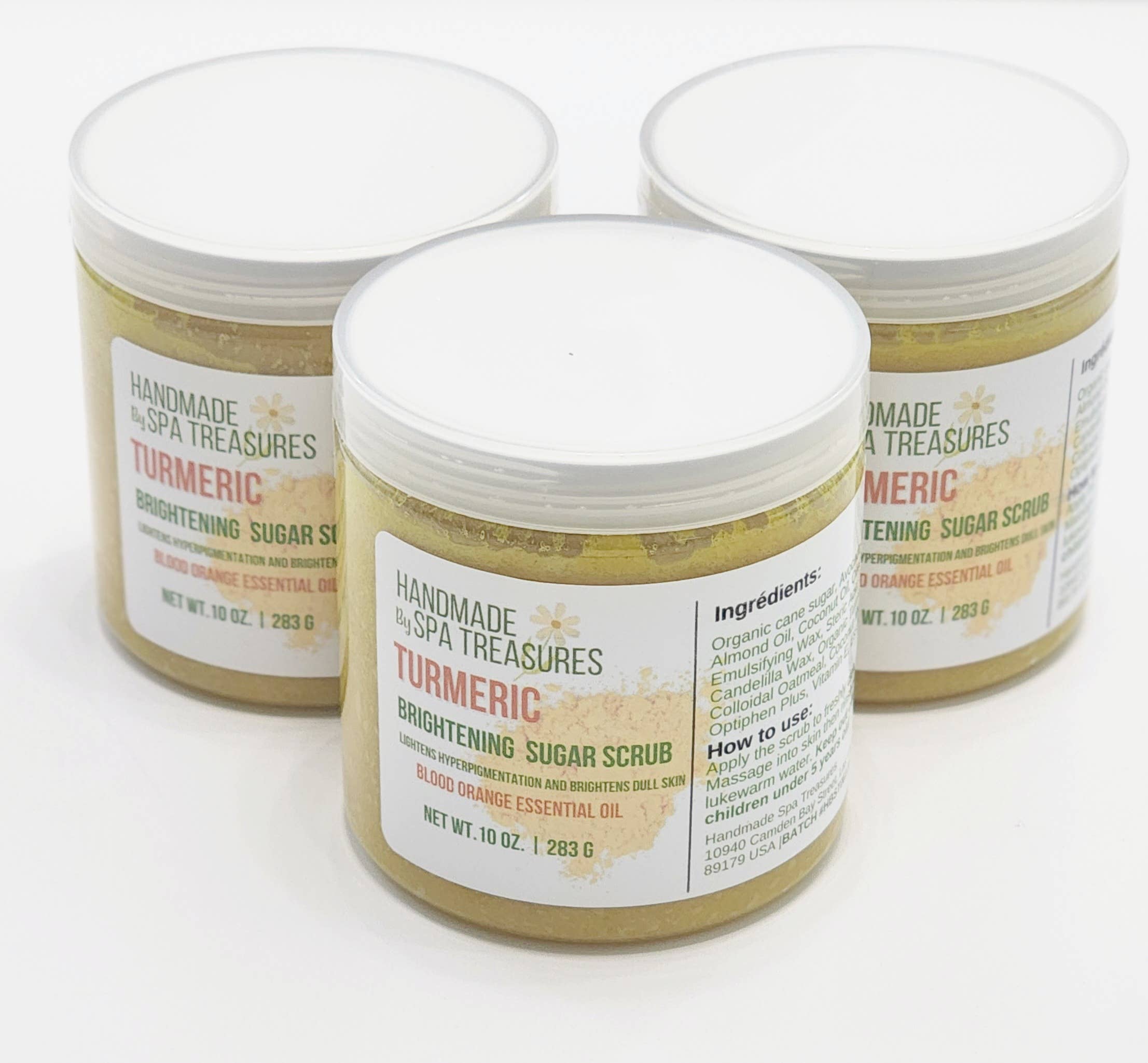 Spa Treasures - Wholesale Body Scrub/Exfoliant - Turmeric Brightening Sugar Scrub 4.5 oz.1