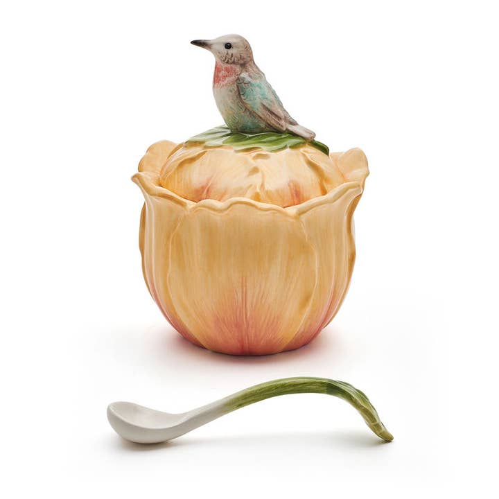 Fitz & Floyd Meadow Condiment Jar W Spoon Brown Bx Pkg for wholesale by Fitz and Floyd® Mikasa® Pfaltzgraff®