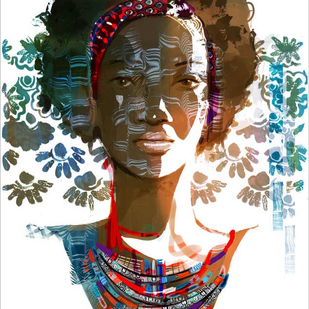 Fine Art Print - “Afro” - Sophie Griotto for wholesale by Atelier Contemporain