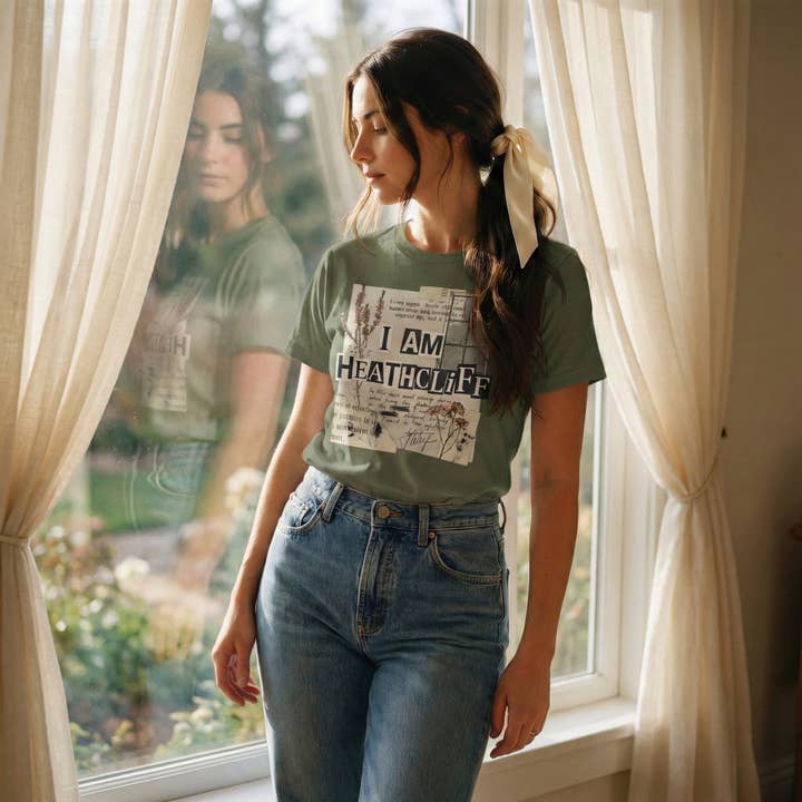 The "I Am Heathcliff" Collage Tee for wholesale by MagicMerchEmporium