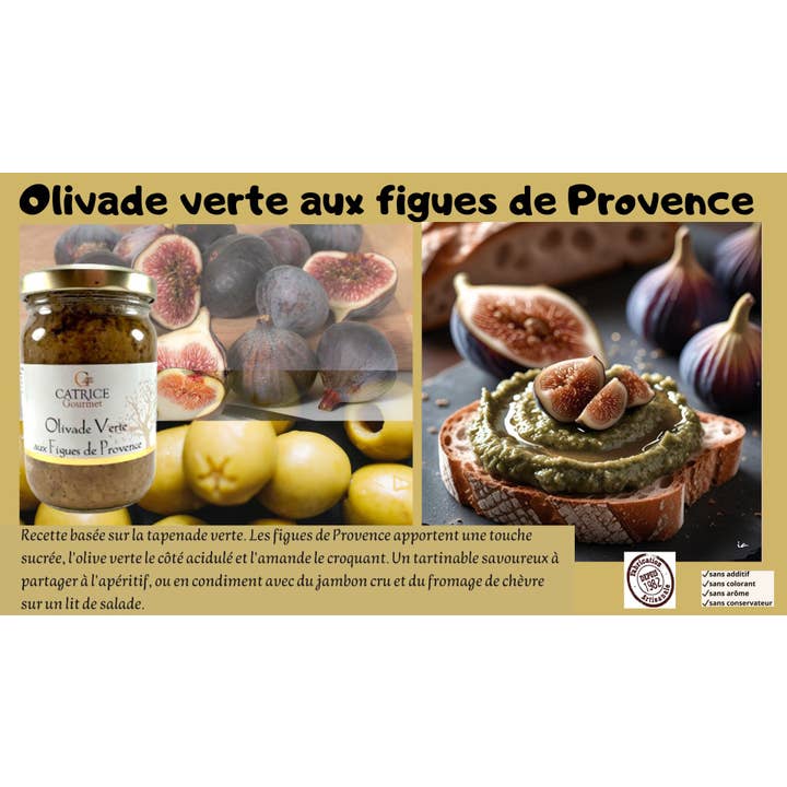 Olivpålägg Grön olivade & fikon från Provence 180g för wholesale av CATRICE GOURMET