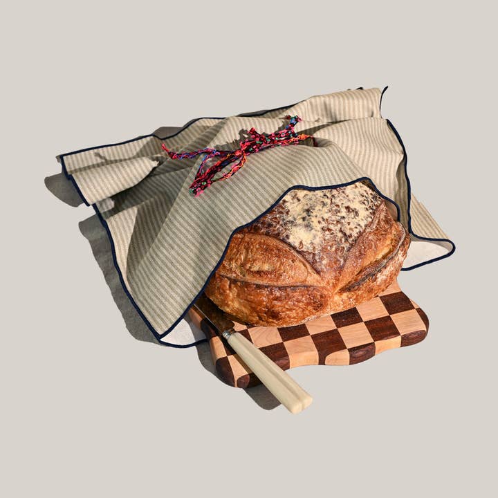 Sandbar Stripe Bread Bag / Challah Cover for wholesale by ATELIER SAUCIER