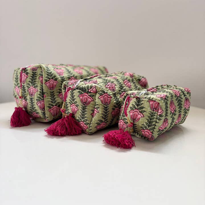 AMIMA HOME - Wholesale Makeup/Cosmetic Bag - TULIPS COSMETIC BAG set of 32