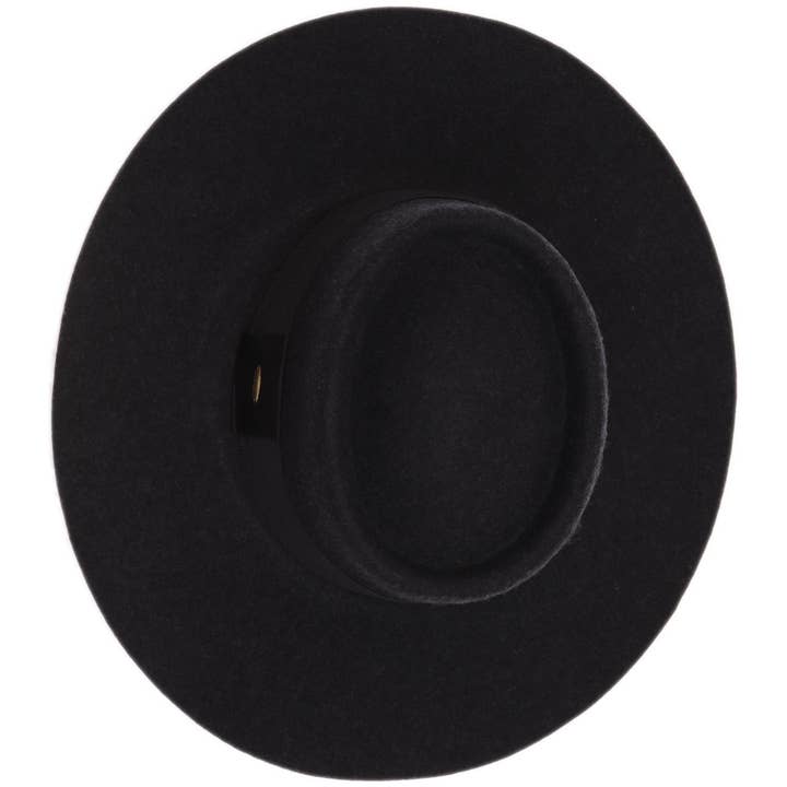 Wide Band Trim Wool Felt Panama Hat W770 for wholesale by C.C Beanie
