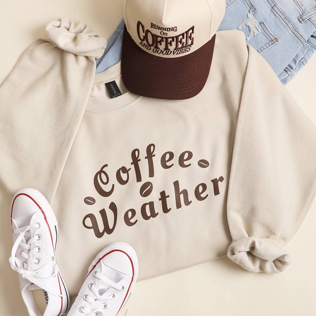 Fashion City - Wholesale Graphic Sweatshirt - Unisex - COFFEE WEATHER Heavyweight Fleece Sweatshirt2