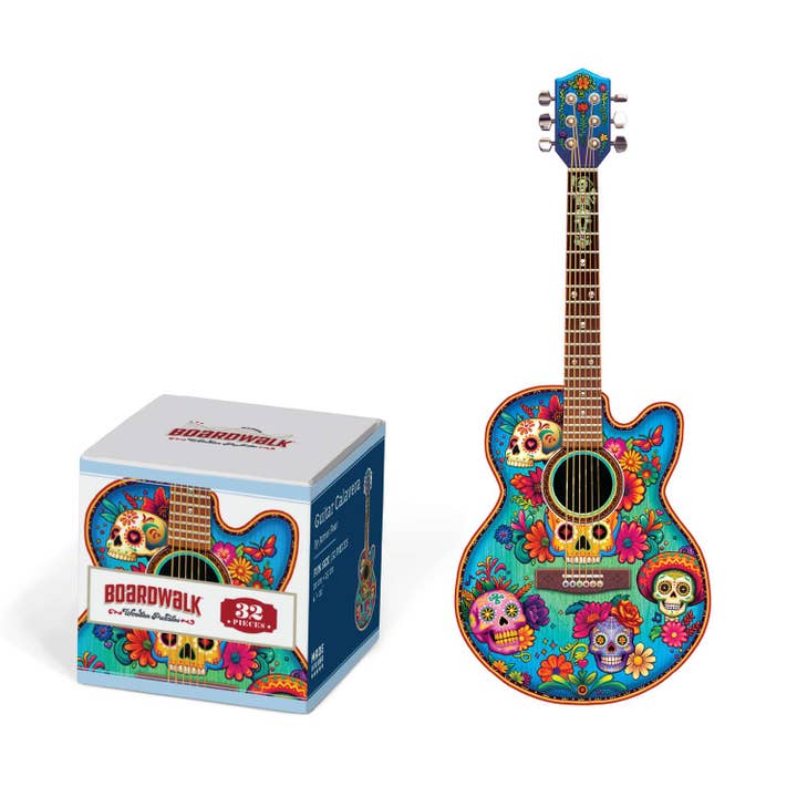Guitare Calavera - Taille Amusante pour la vente par Boardwalk Puzzle Company