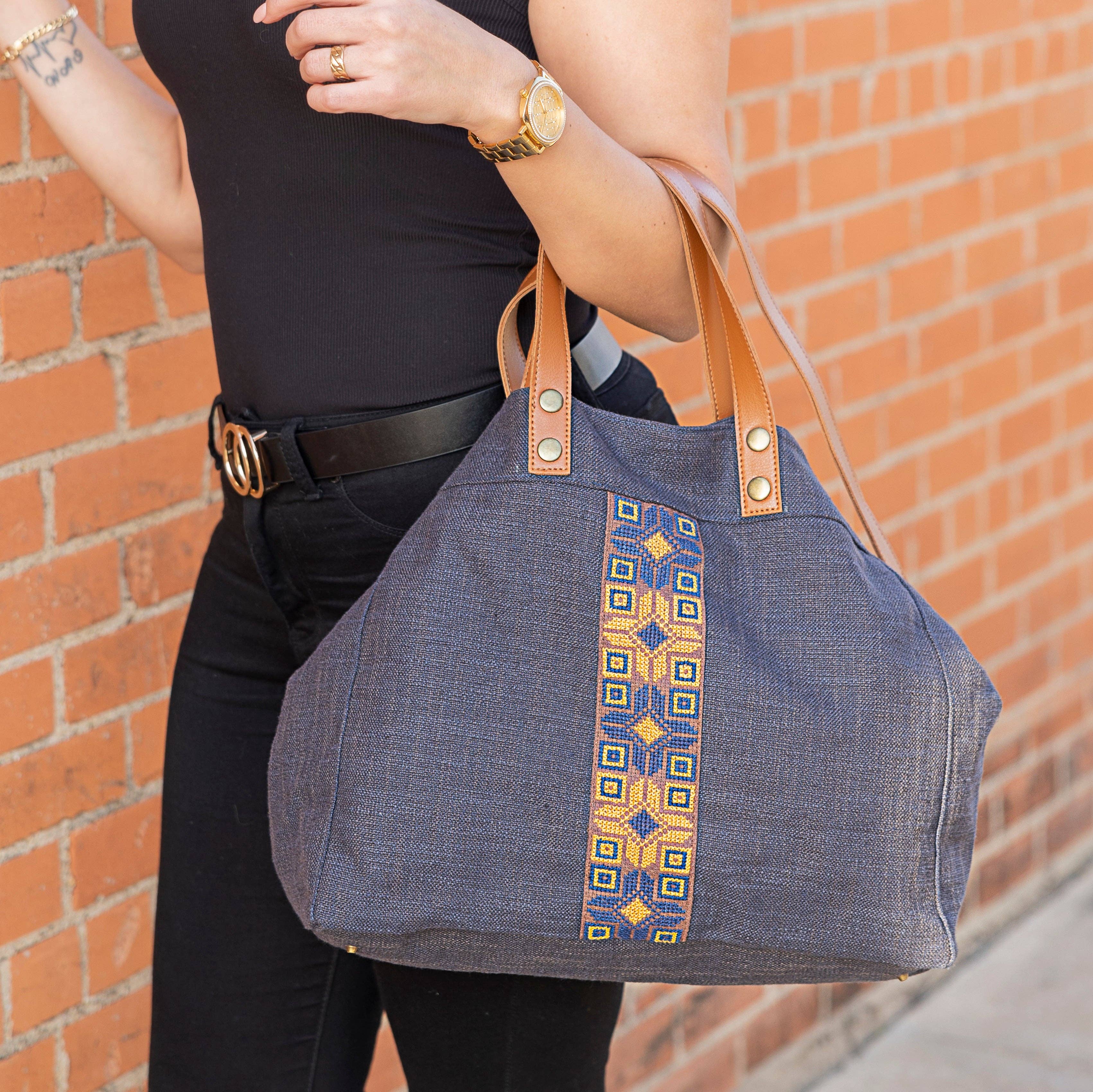 Darzah - Wholesale Tote Bag - Women's - Walid Unisex Bag - Navy5