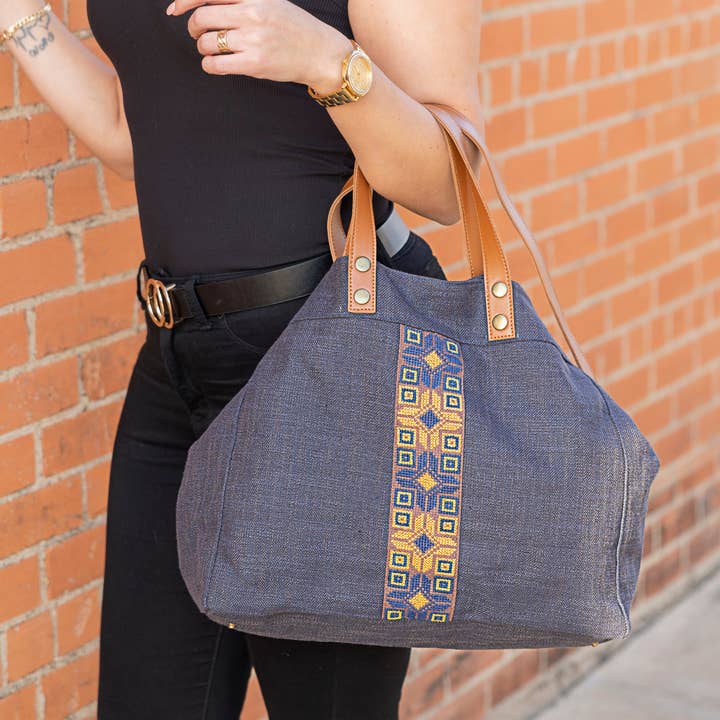 Darzah - Wholesale Tote Bag - Women's - Walid Unisex Bag - Navy5