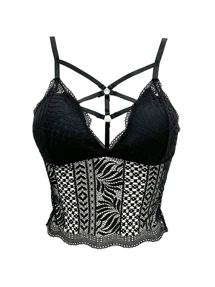 Belle Com'Elle - Wholesale Bralette - Women's - Long lace bralette bra/V32053