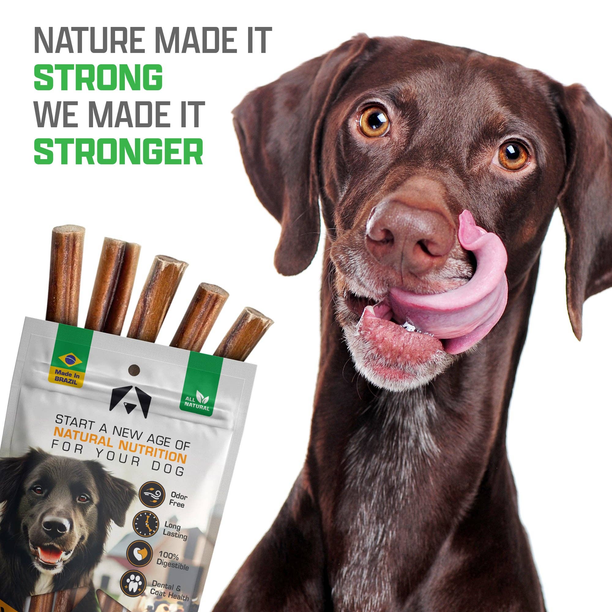 Invirox - Wholesale Pet Treats - Dog - 25 - Bully-Sticks For Dogs - 100% Natural, Grass-Fed Beef, One Ingredient2