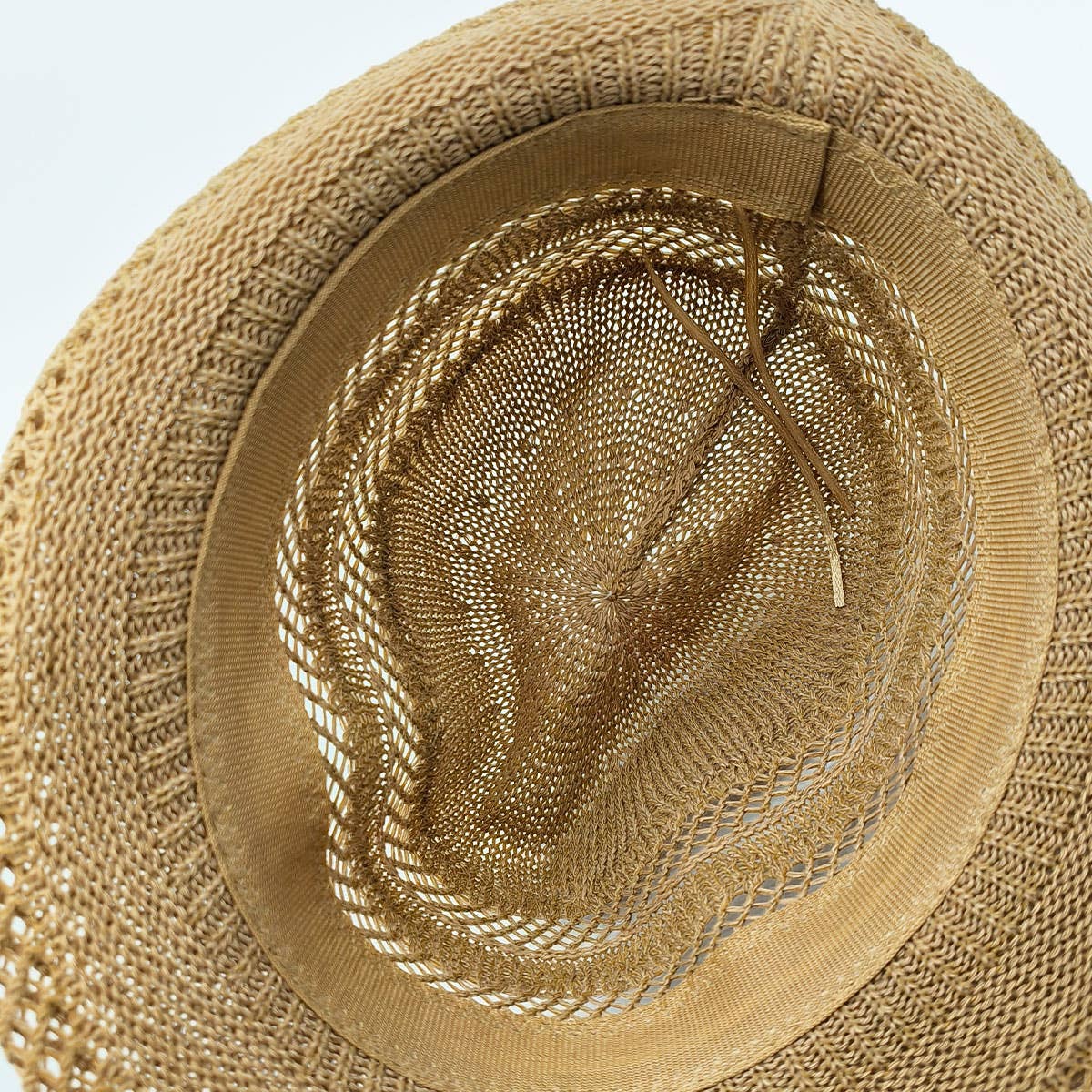 Brown STRAW SUN PROTECTION BUCKET HAT_CWAH1332 for wholesale on Faire2