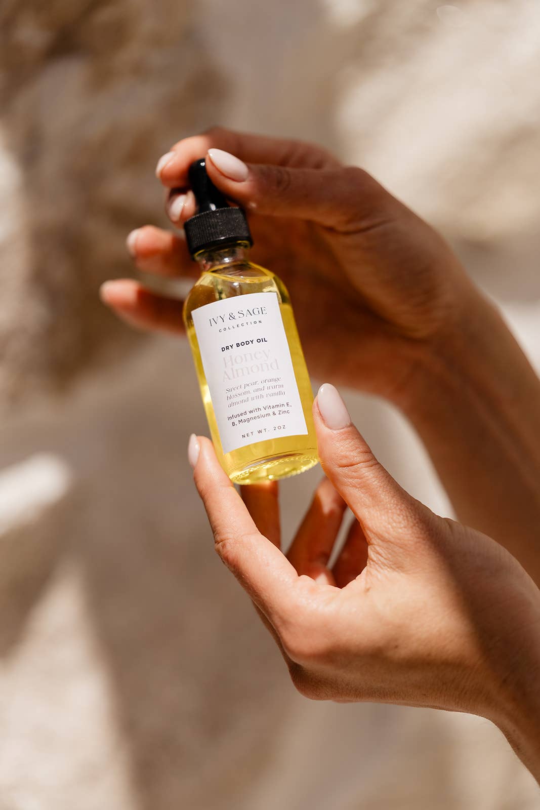 Ivy & Sage Collection - Wholesale Bad/lichaamsolie - Droge Lichaamsolie – Gerookte Vanille - Valentijnsdag Favoriet8