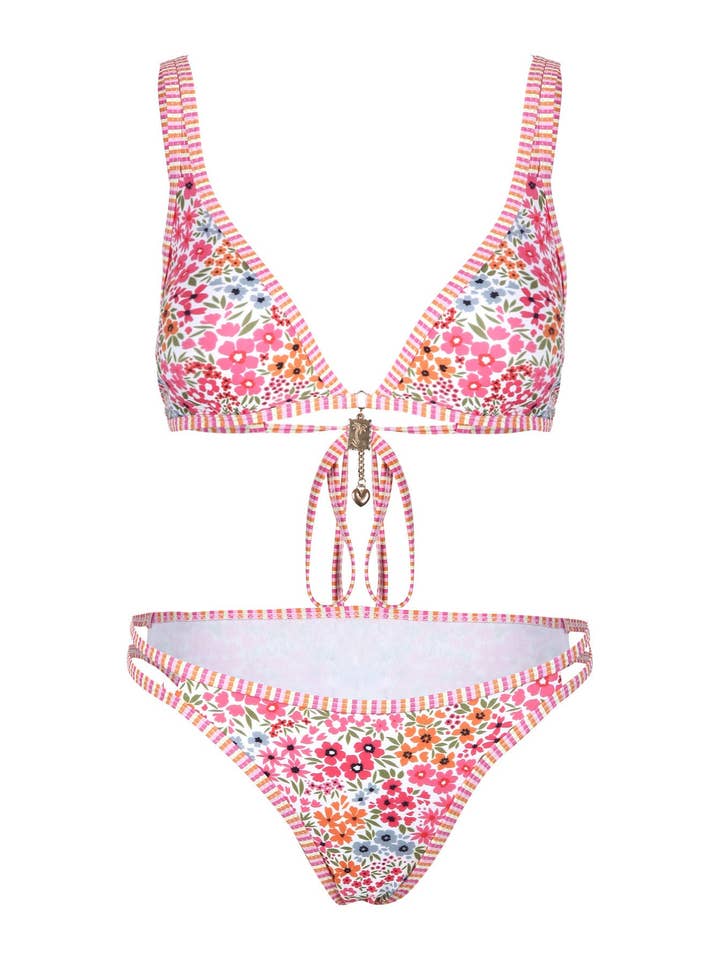 Dipped Shop - Wholesale Two Piece Swimsuit - Women's - Trendy Floral Printed Bikini Swimwear DP25C54913