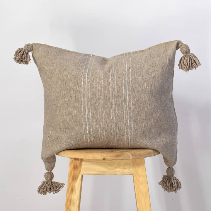 Kasta marockanska Pillow Sovrum Kudde-Vardagsrum dekor-grå för wholesale av woolsouk ( We handle U.S. import procedures for you )