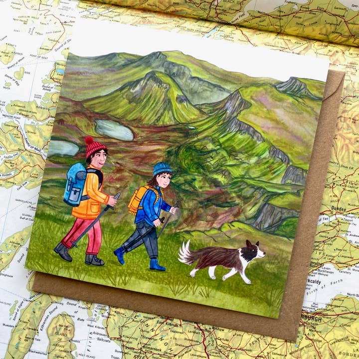 Skye Mountain Adventure Greeting Card for wholesale by Samantha Dolan