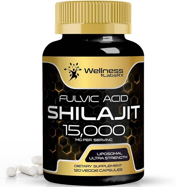 Health & Wellness Associates Inc. - Wholesale Oral Supplement/Vitamin - Liposomal Shilajit + Fulvic Acid 15,000mg Ultra Strength – 120 Capsules0