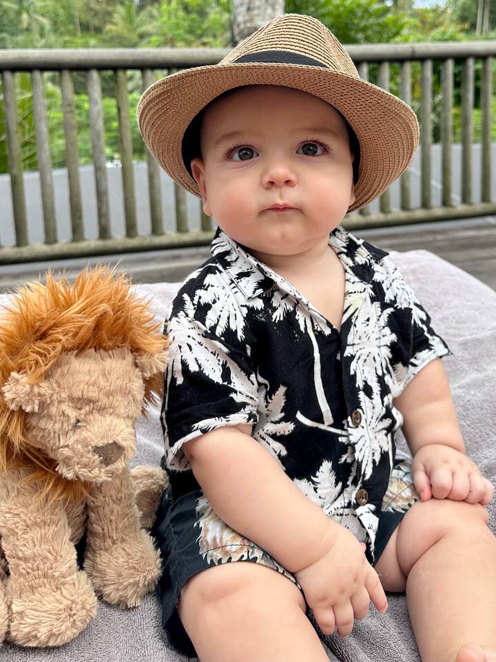 The Moon Shine Mini - Boys Hawaiian Shirt for wholesale by Kenny Flowers