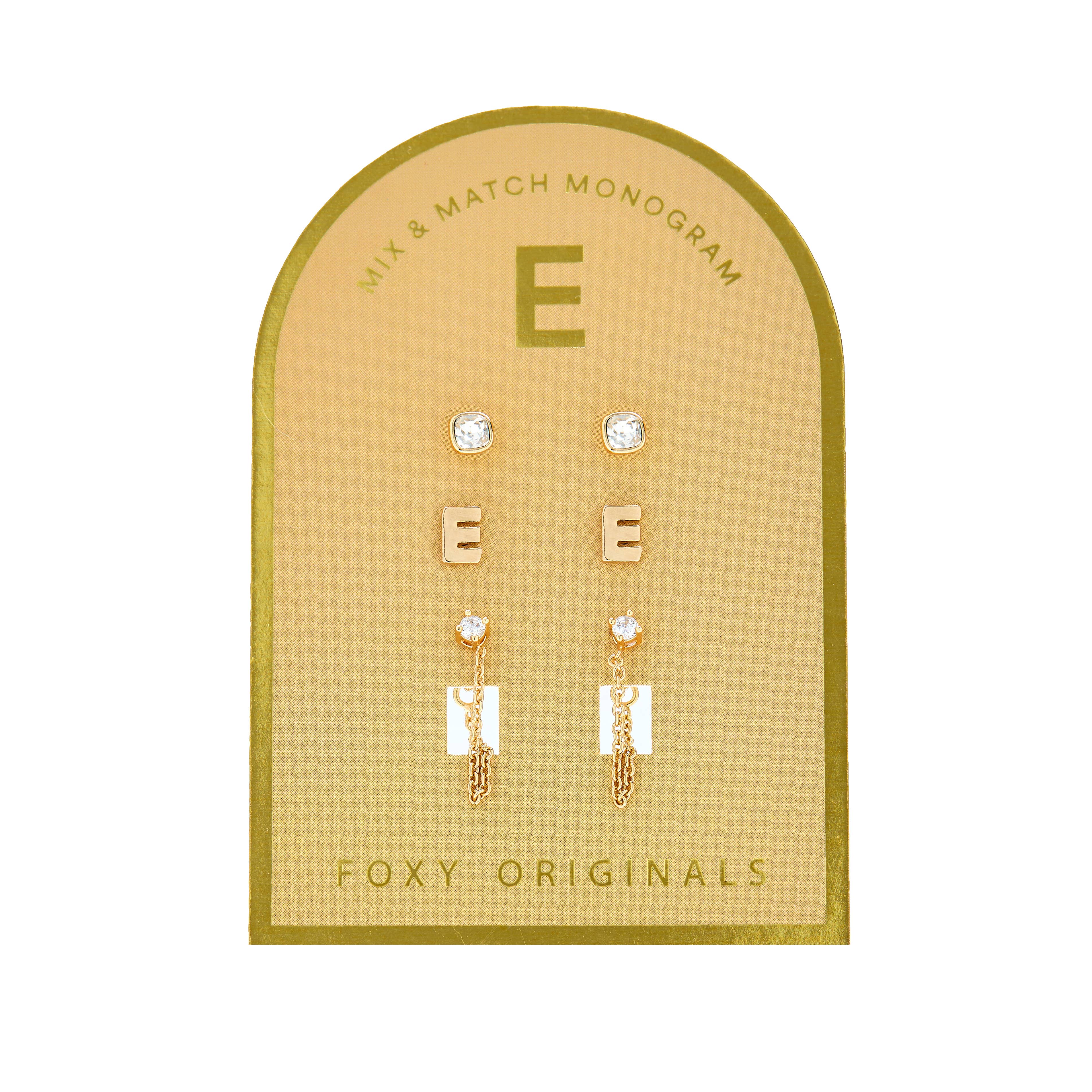 Foxy Originals - Wholesale Jewelry Set - Monogram Collection | Alphabet Mix & Match Earrings Pack7