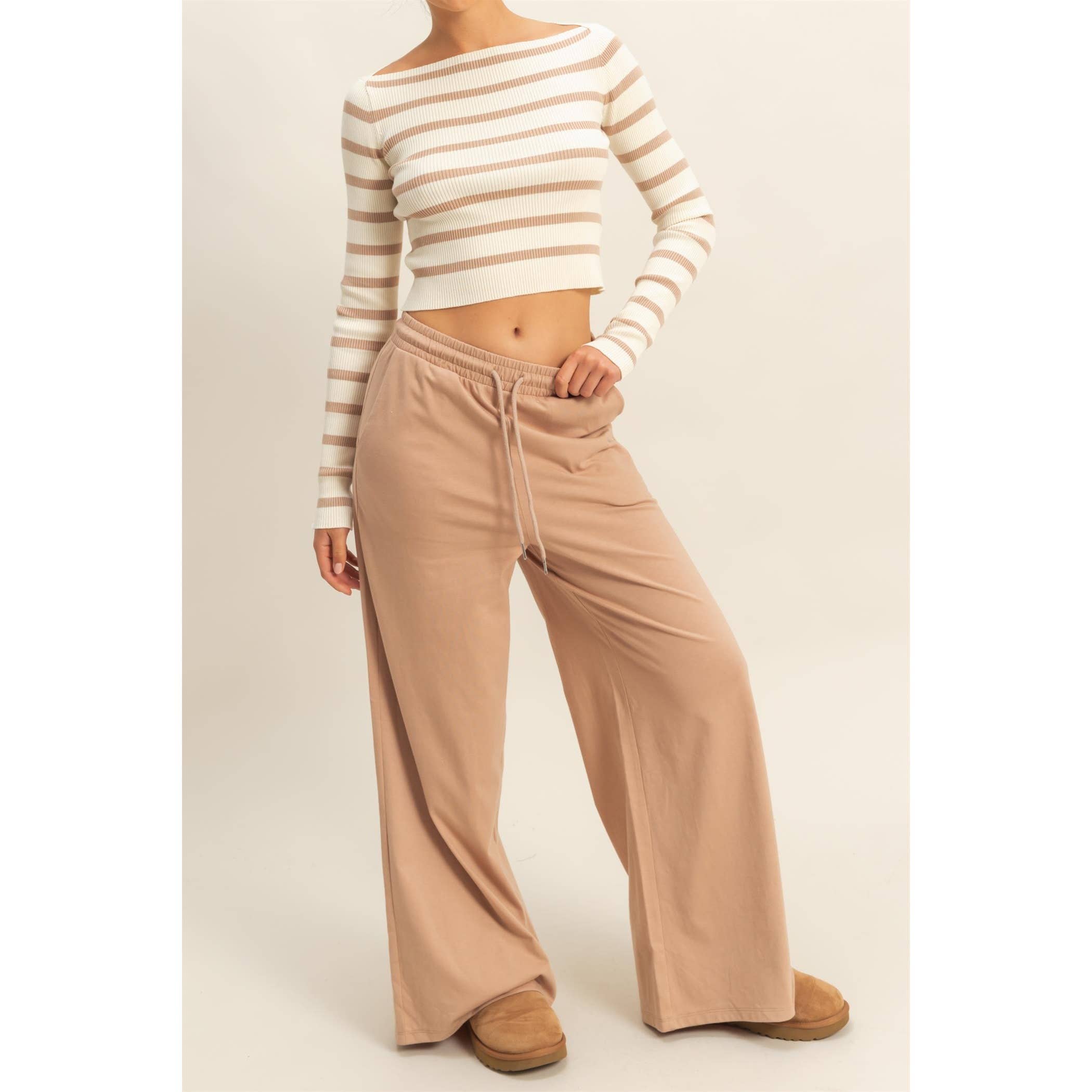 Double Zero - Vendita all'ingrosso Pantaloni sportivi/da jogging loungewear - Donna - Pantaloni larghi in cotone alla moda25