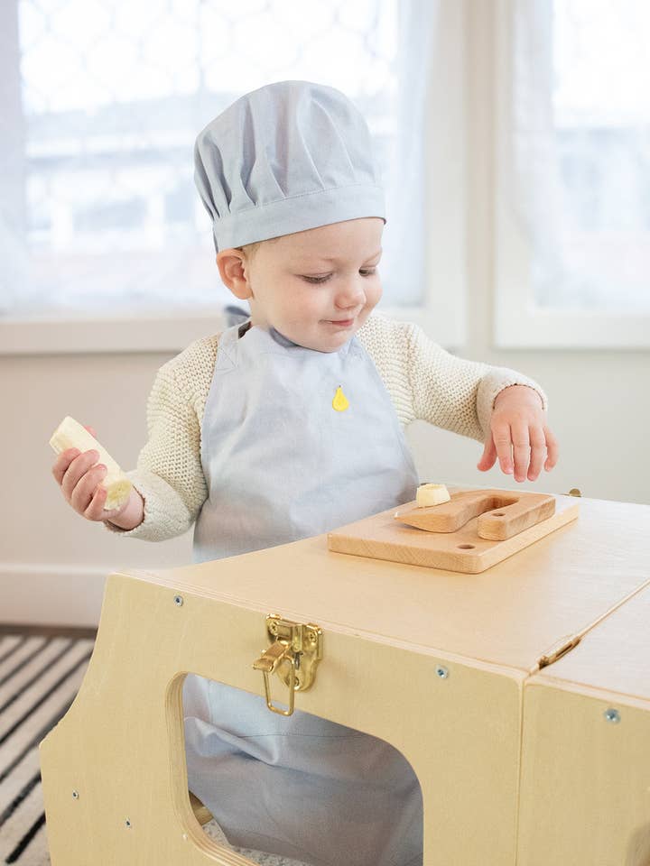 Little Chef Apron Set and Book for wholesale by Peariwinkle