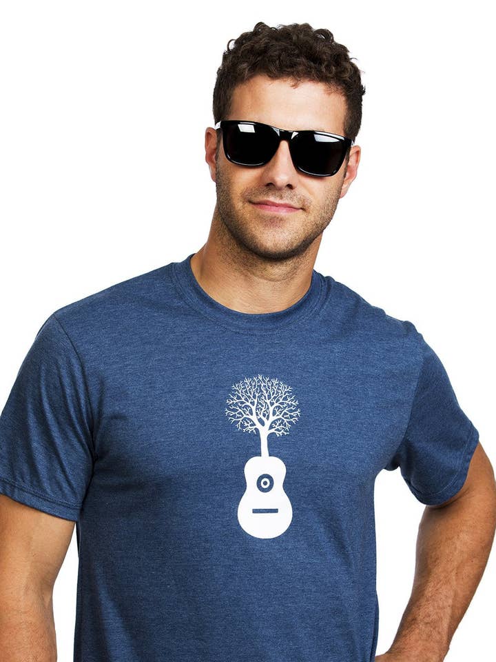 Men’s Guitar T-shirt — Organic cotton for wholesale by PLB Design