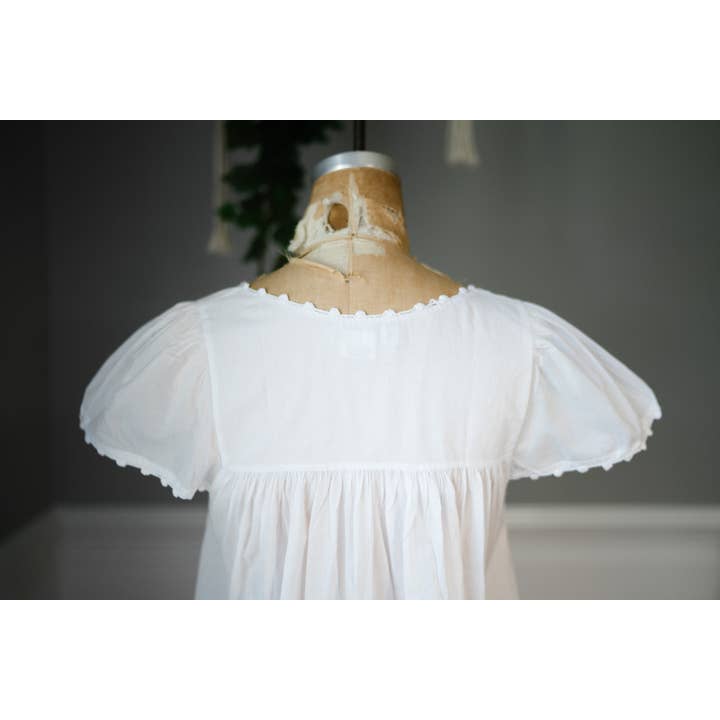 Maison d' Haiti - Wholesale Nightgown - Women's - Embroidered Pink Rosebud Cap Sleeve Cotton Nightgown7
