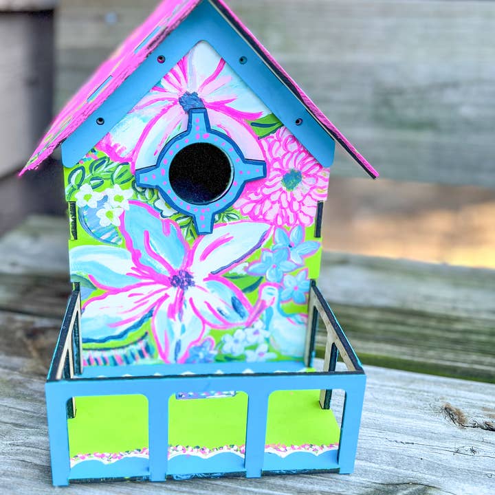 Handmade Coastal Prep Birdhouse – Outer Banks Inspired 🌊🏡 for wholesale by OBX Prep