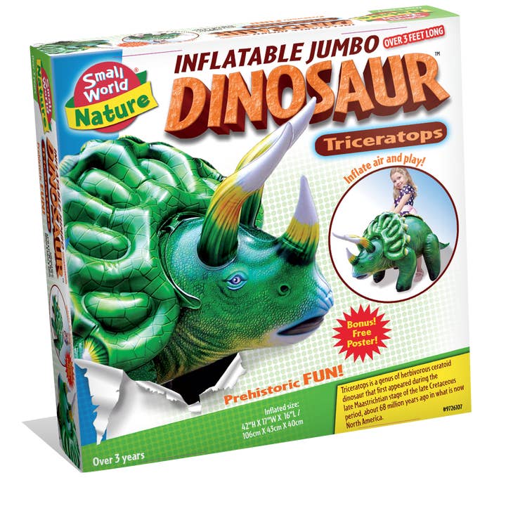 Uppblåsbar dinosaurie! Triceratops 42 tum för wholesale av Small World Toys