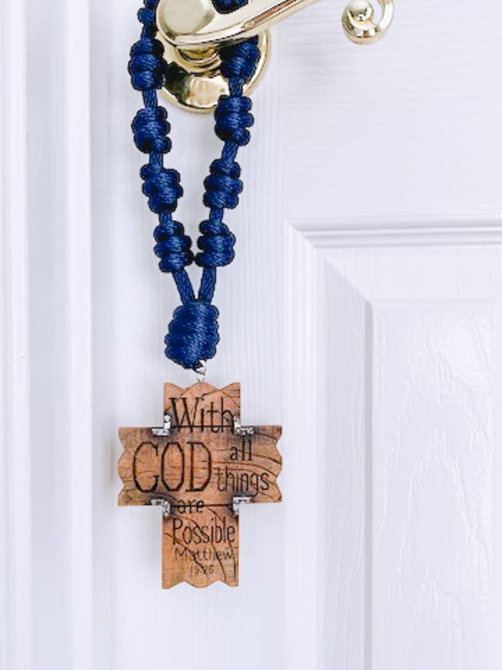 Popular Style - All Things Are Possible Door Blessing Rosary for wholesale by Knots of Grace