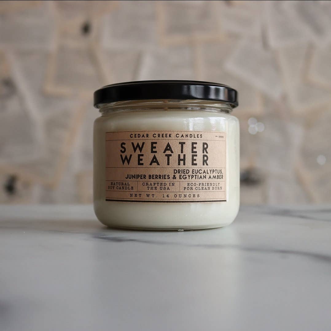 Cedar Creek Candles - Wholesale Jar/Filled Candle - Soy Candle Sweater Weather
