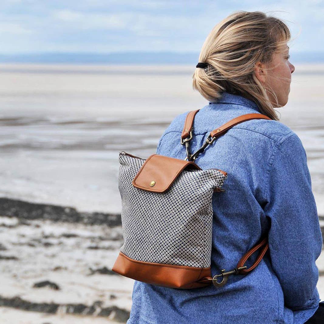 Lauren Holloway - Wholesale Backpack - Women's - Willow Convertible Backpack - Shibori1